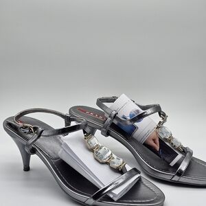 Prada Silver Sandals